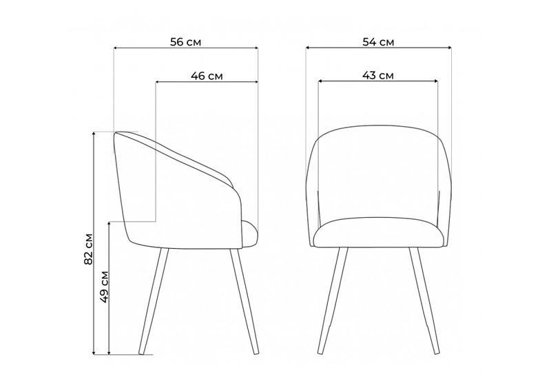 Стул деревянный, Монер темно-серый (glory 20) / светлое дерево