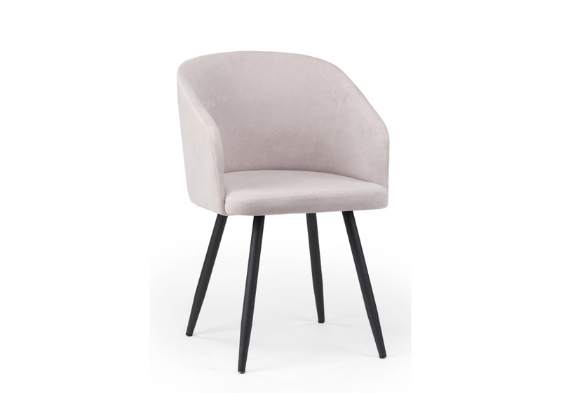 Стул на металлокаркасе, Монер светло-серый (glory 36) / черный