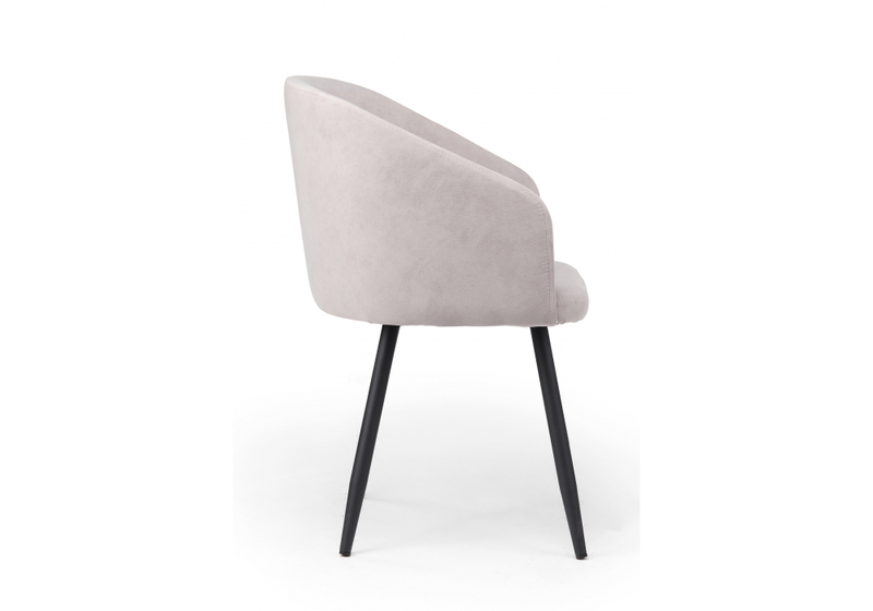 Стул на металлокаркасе, Монер светло-серый (glory 36) / черный