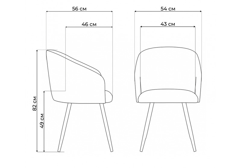 Стул деревянный, Монер светло-серый (glory 36) / светлое дерево