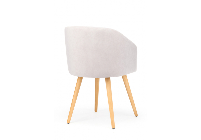 Стул деревянный, Монер светло-серый (glory 36) / светлое дерево