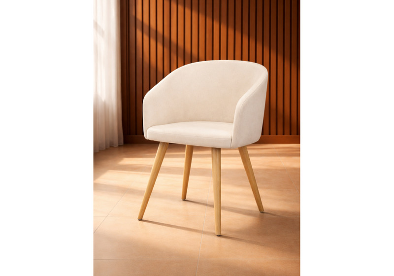 Стул деревянный, Монер бежевый (glory 03) / светлое дерево