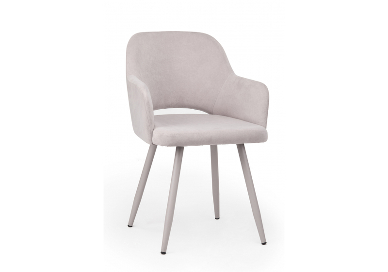 Стул на металлокаркасе, Эолин светло-серый (glory 36) / серый