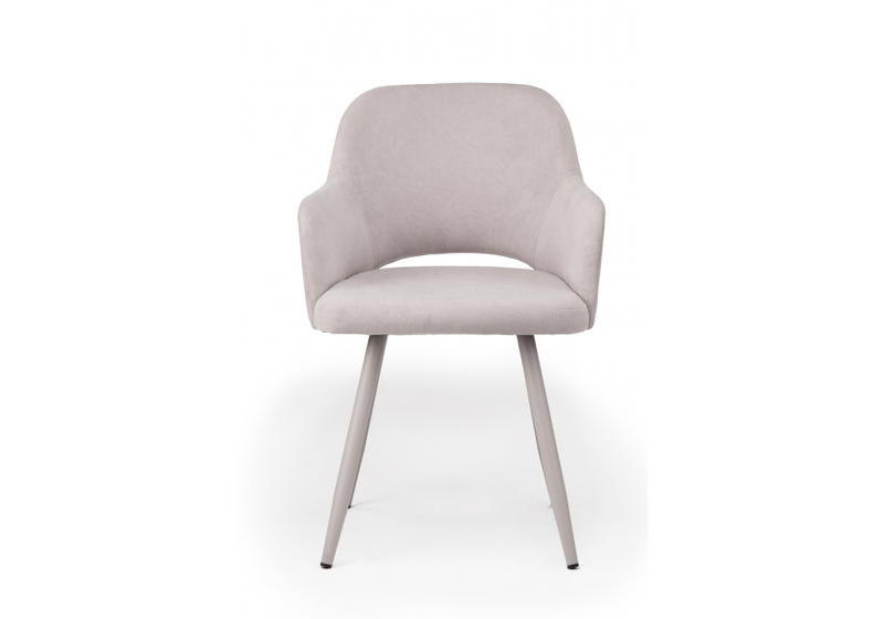 Стул на металлокаркасе, Эолин светло-серый (glory 36) / серый