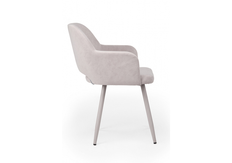 Стул на металлокаркасе, Эолин светло-серый (glory 36) / серый