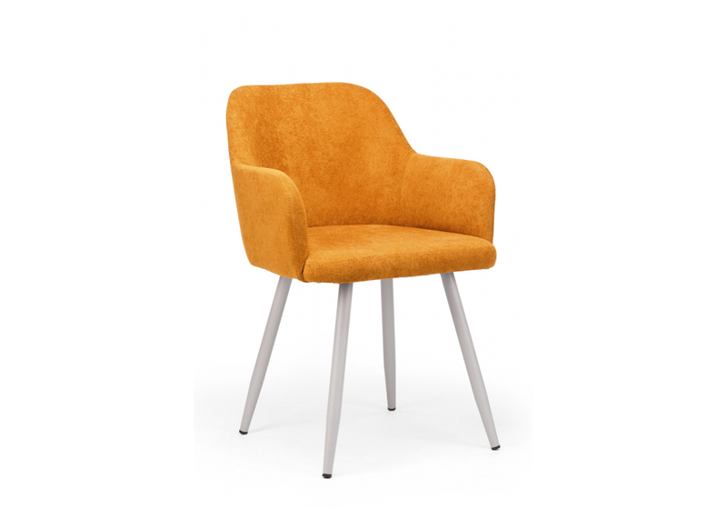 Стул на металлокаркасе, Инфини терракота (ocean 015) / серый