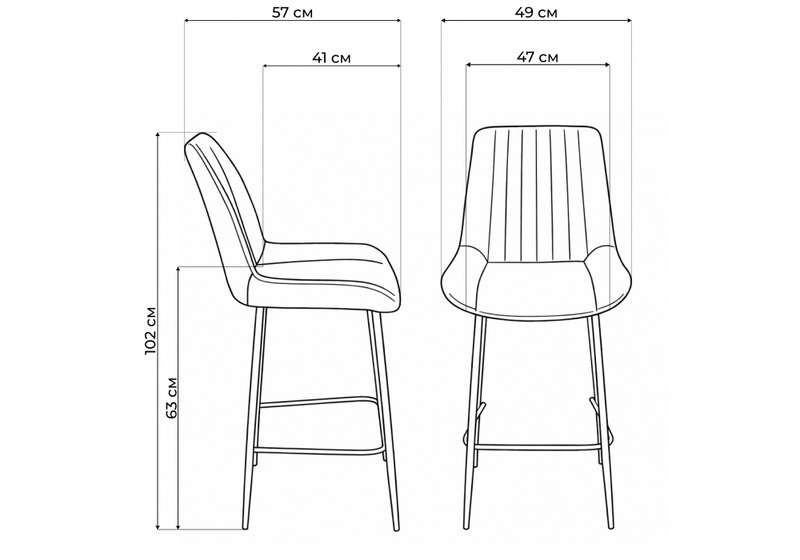 Барный стул, Седа светло-серый (zd 960) / серый np