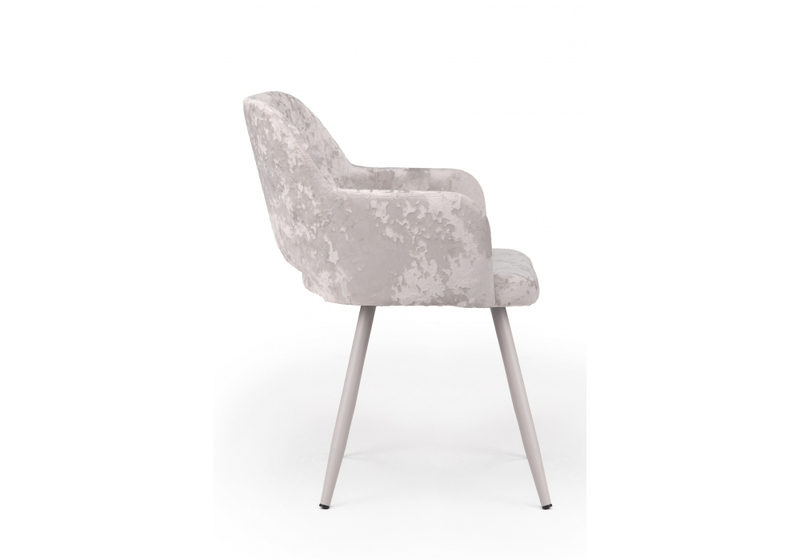 Стул на металлокаркасе, Эолин латте (simple 008) / серый