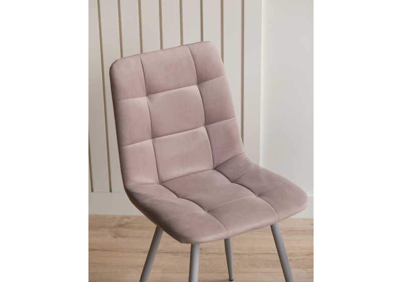 Стул на металлокаркасе, Чилли латте / серый