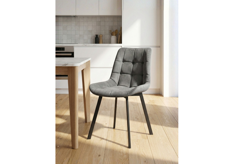 Стул на металлокаркасе, Челси 360 светло-серый (ZD 960) / черный