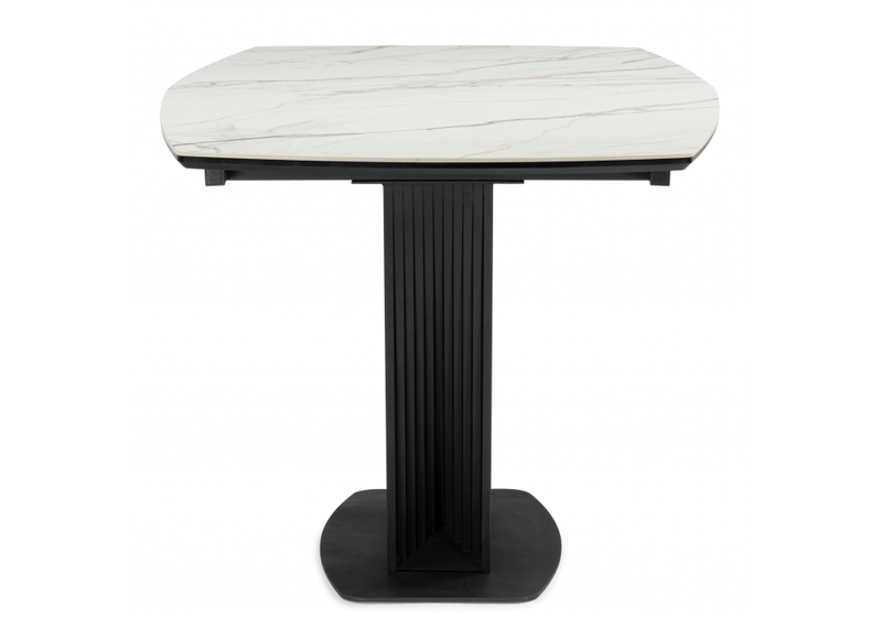 Керамический стол, Вейл 160(205)х89 gilt white / черный