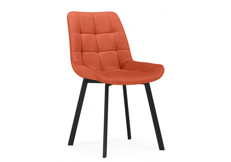 Стул на металлокаркасе, Челси П терракотовый (zd 432) / черный