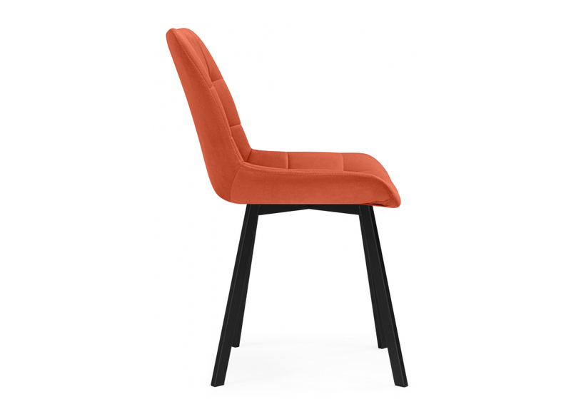 Стул на металлокаркасе, Челси П терракотовый (zd 432) / черный