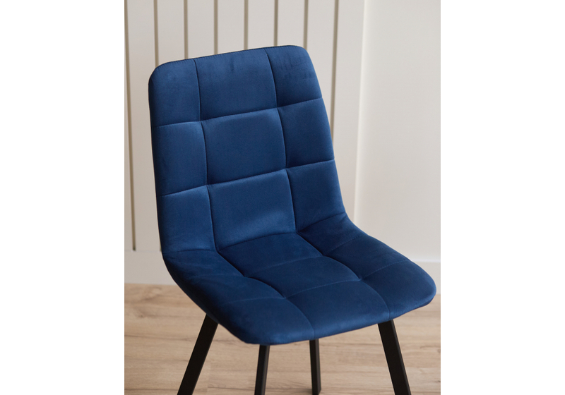 Стул на металлокаркасе, Чилли синий / черный