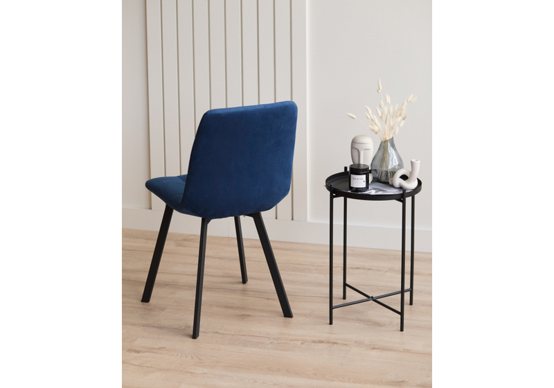 Стул на металлокаркасе, Чилли синий / черный