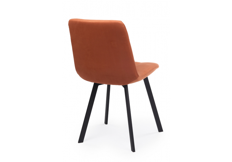 Стул на металлокаркасе, Чилли терракотовый / черный