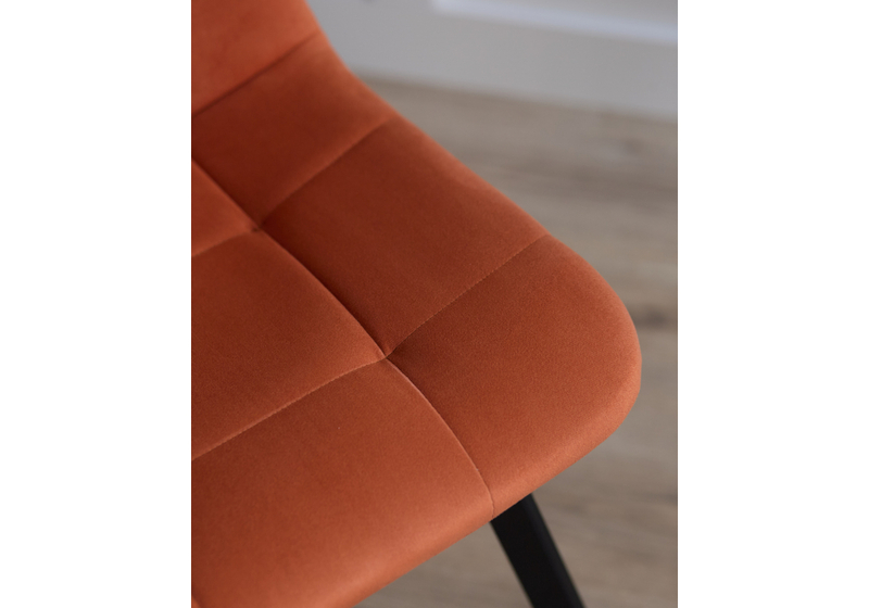 Стул на металлокаркасе, Чилли терракотовый / черный