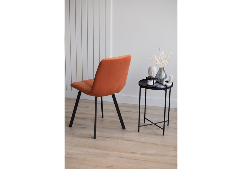 Стул на металлокаркасе, Чилли терракотовый / черный