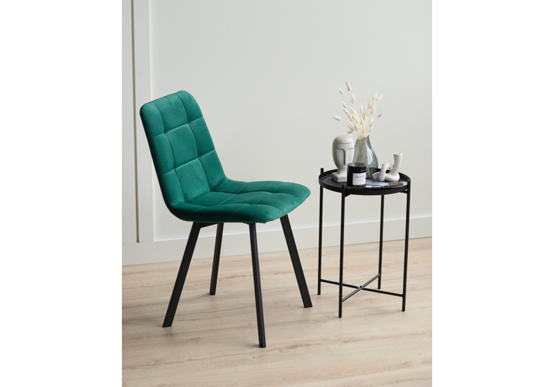 Стул на металлокаркасе, Чилли зеленый / черный