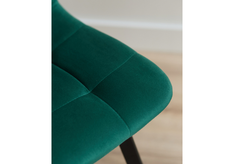 Стул на металлокаркасе, Чилли зеленый / черный