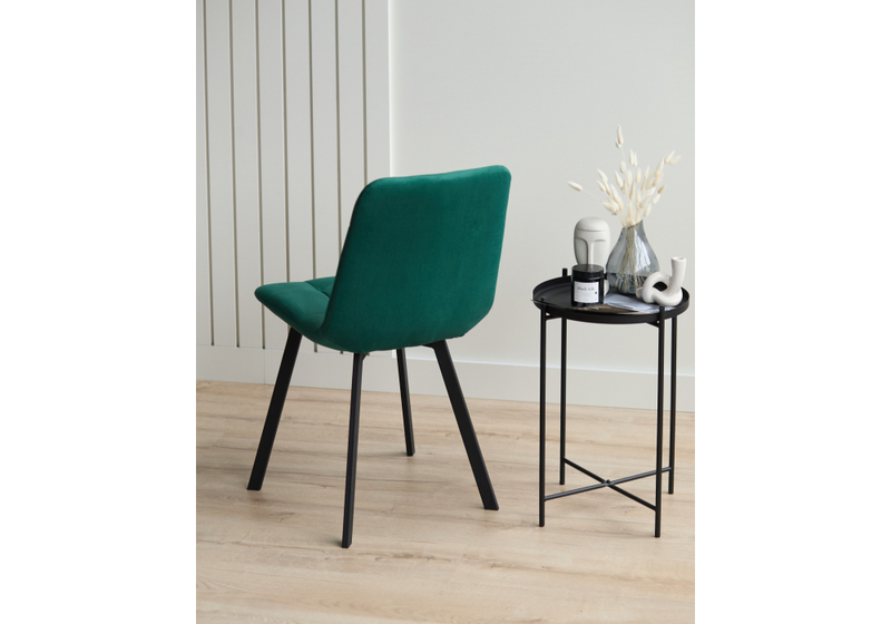 Стул на металлокаркасе, Чилли зеленый / черный