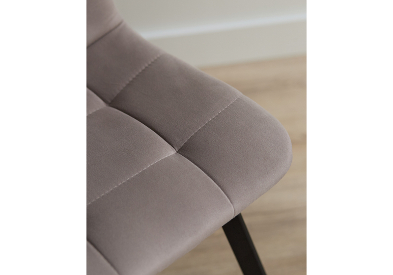 Стул на металлокаркасе, Чилли латте / черный