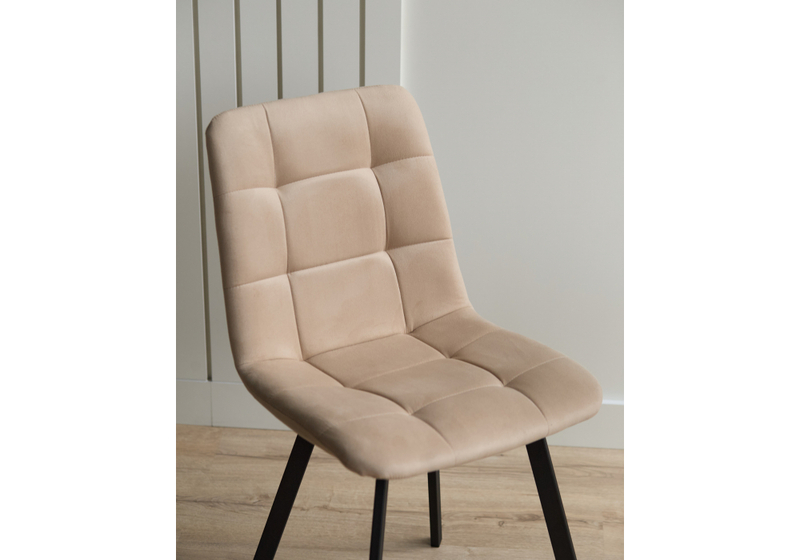 Стул на металлокаркасе, Чилли бежевый / черный