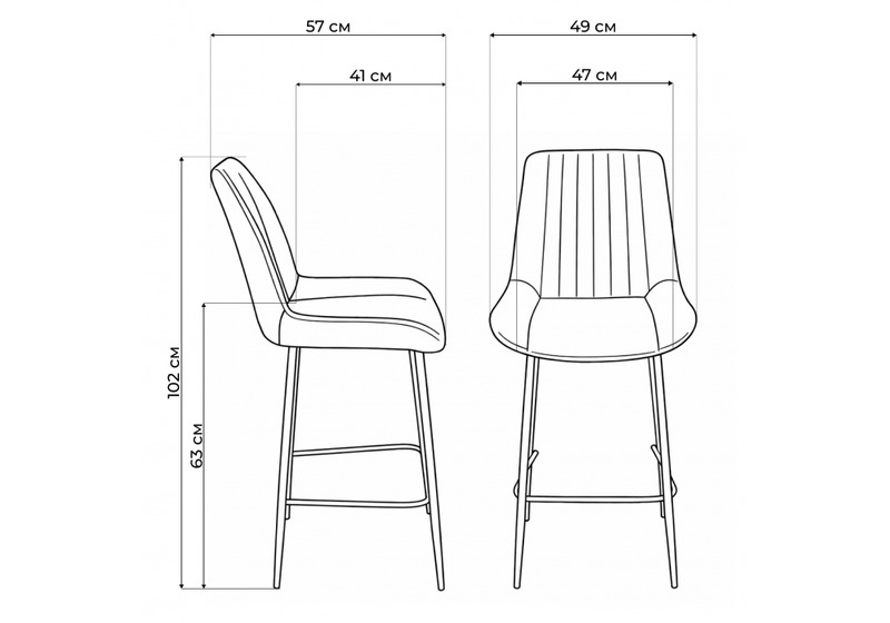 Барный стул, Седа светло-серый (zd 960) / черный