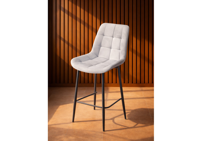 Барный стул, Челси светло-серый (zd 960) / черный