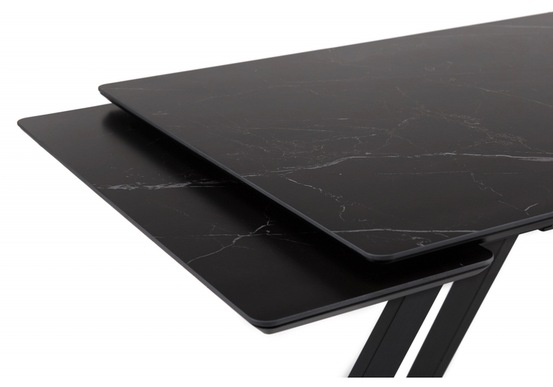 Керамический стол, Вилли 120(180)х80 shakespeare black / черный