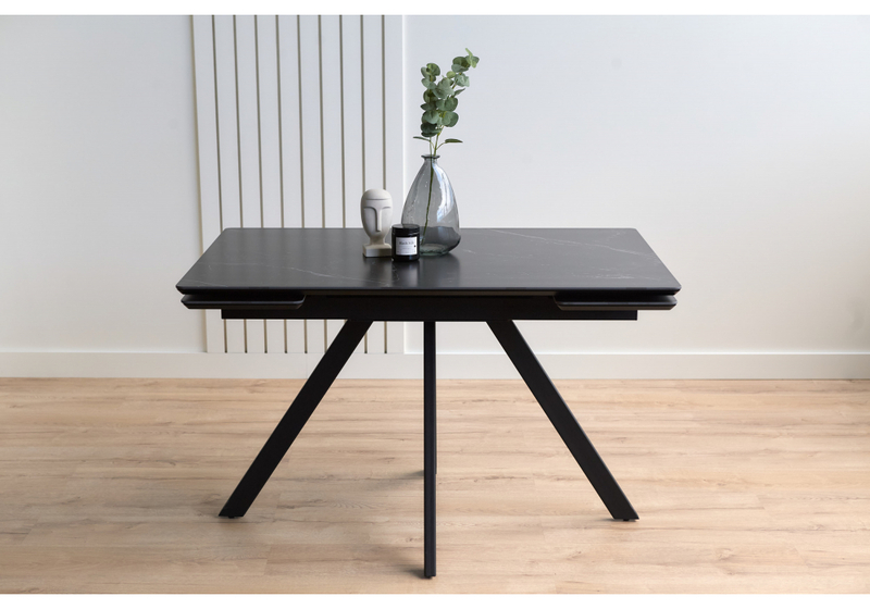 Керамический стол, Вилли 120(180)х80 shakespeare black / черный