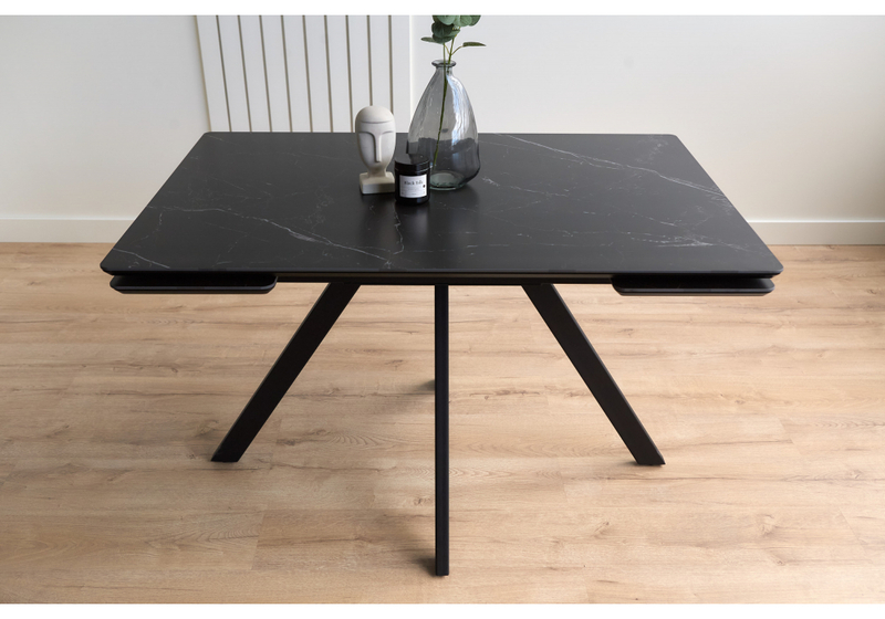 Керамический стол, Вилли 120(180)х80 shakespeare black / черный