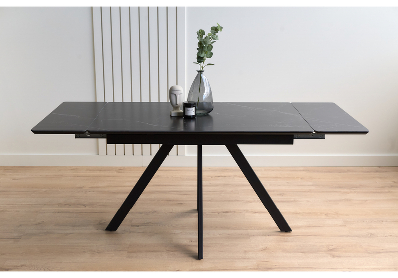 Керамический стол, Вилли 120(180)х80 shakespeare black / черный