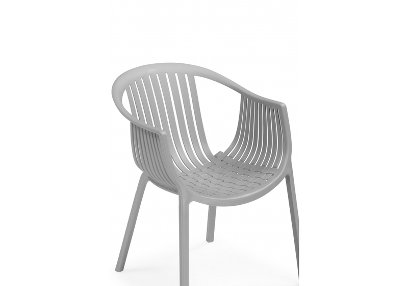 Пластиковый стул, Боркас пластик / серый