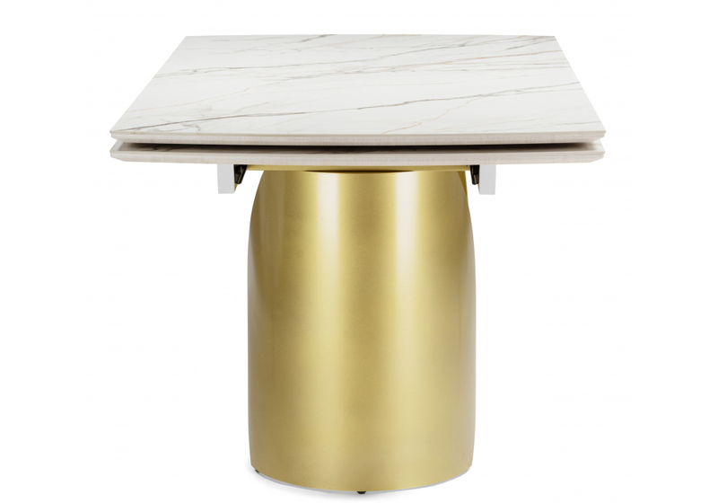 Керамический стол, Готланд 160(220)x90 бежевый (fnz9206037) / золото