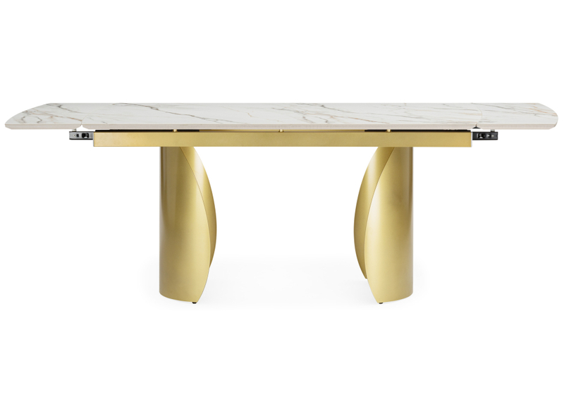 Керамический стол, Готланд 160(220)x90 бежевый (fnz9206037) / золото