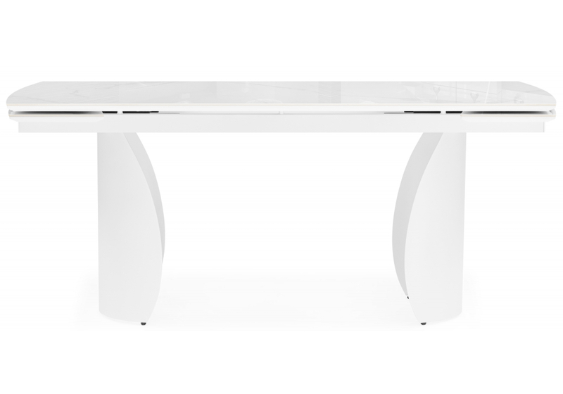 Керамический стол, Готланд 180(240)x90 statuario titan gloss / белый