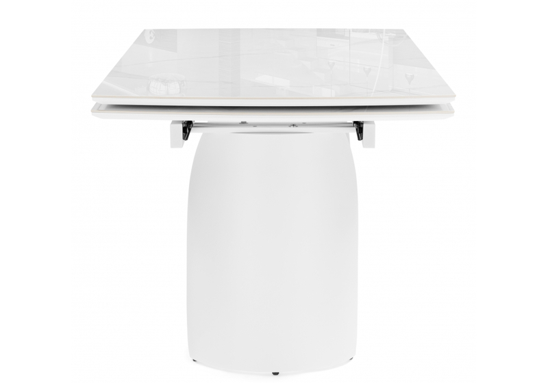 Керамический стол, Готланд 180(240)x90 statuario titan gloss / белый