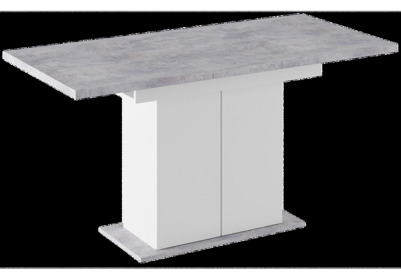 Стол деревянный, Carla белый / цемент светлый