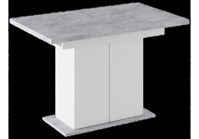 Стол деревянный, Carla белый / цемент светлый