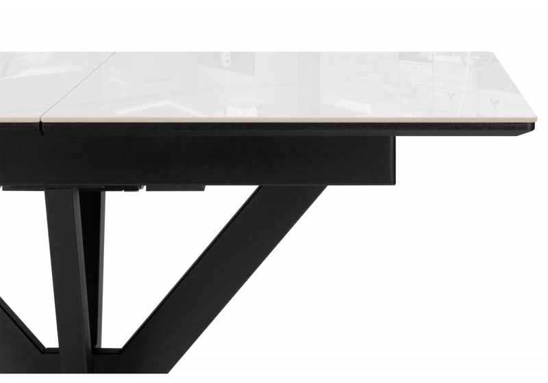 Керамический стол, Гардинг 100(130)x70 серый / черный