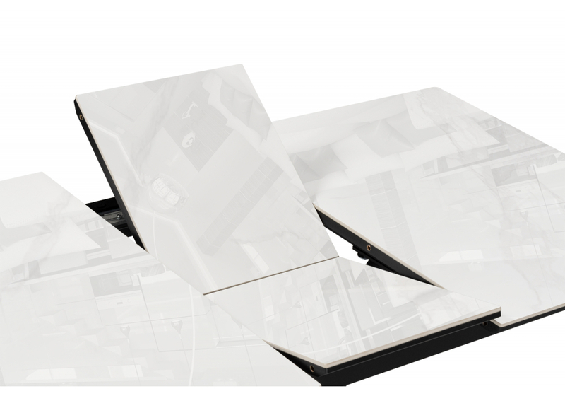 Керамический стол, Гардинг 100(130)x70 серый / черный