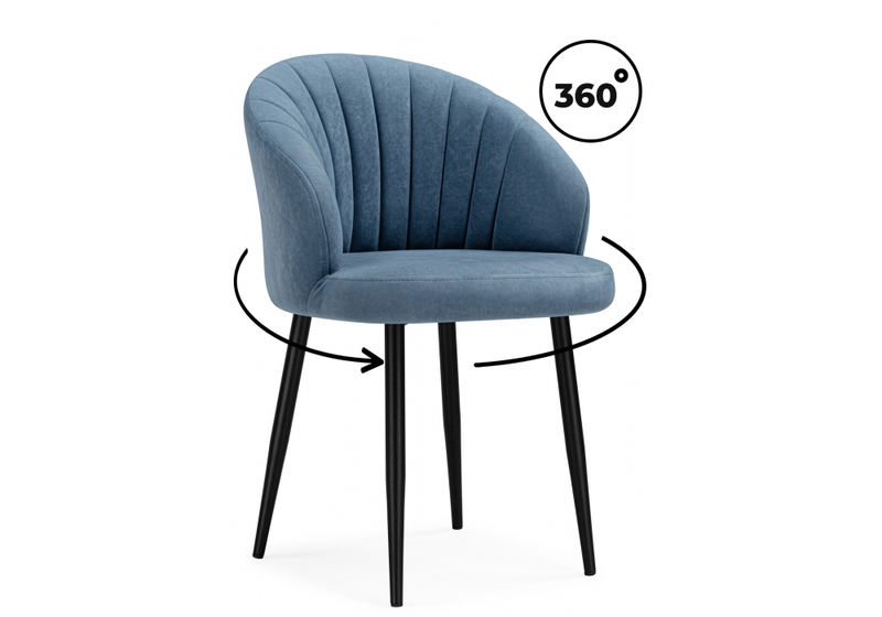 Стул на металлокаркасе, Бэнбу крутящийся marseille 30 данс / черный