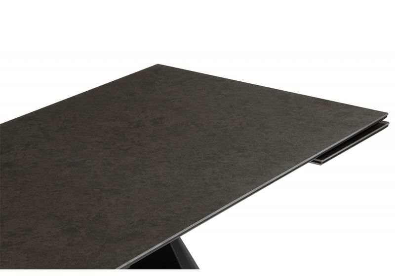 Керамический стол, Шелтон 180(260)x90 massa ink gray / черный