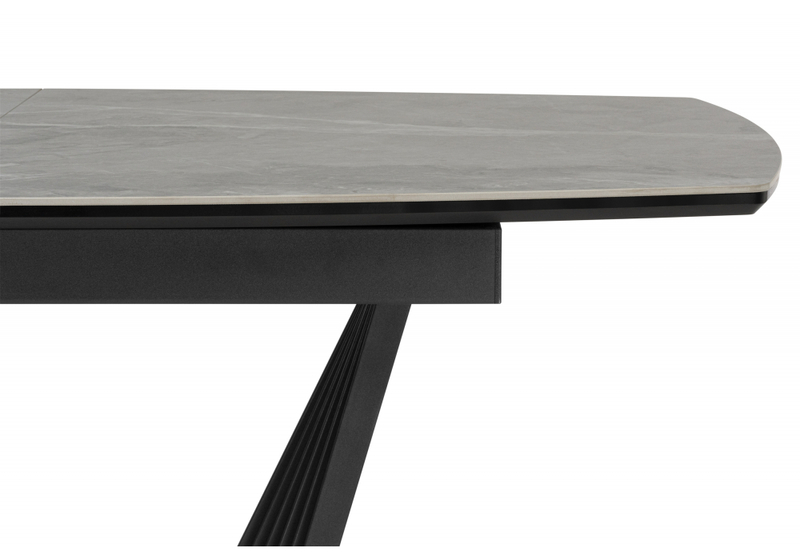 Керамический стол, Вейл 160(205)х89 larka grey / черный