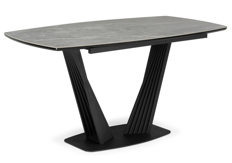 Керамический стол, Вейл 140(180)х80 larka grey / черный