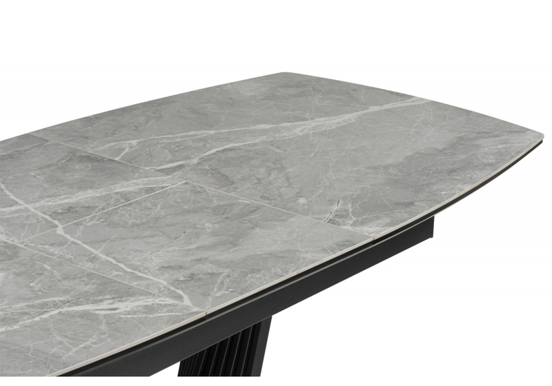 Керамический стол, Вейл 140(180)х80 larka grey / черный