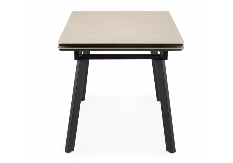 Керамический стол, Норман 140(200)х80 carmen light grey / черный