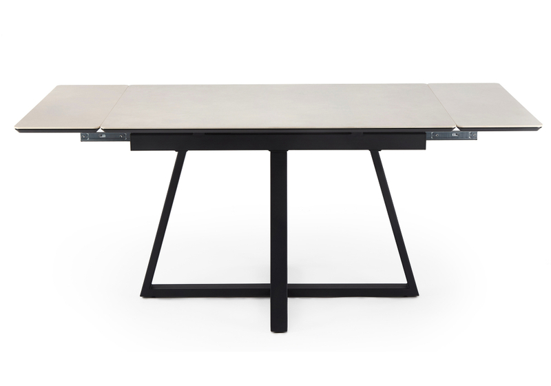 Керамический стол, Памелла 140(200)х80 carmen light grey / черный