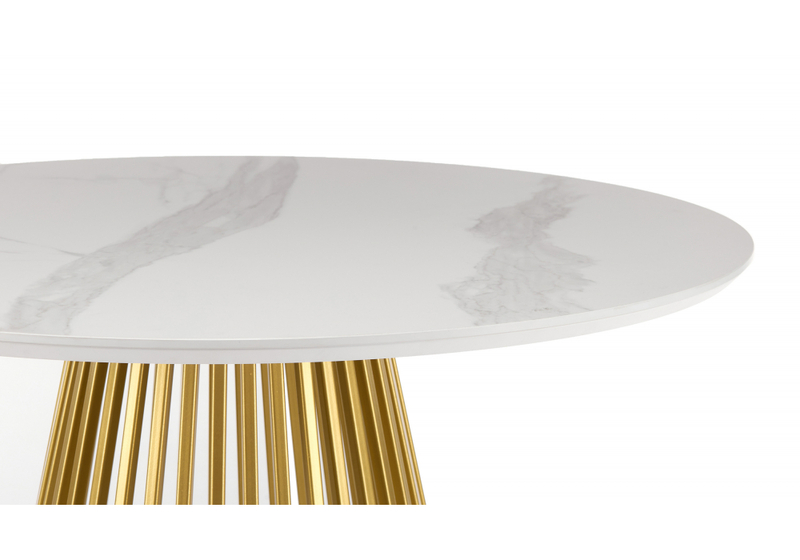 Керамический стол, Нэнси 110 patagonoa bianco repose / золото